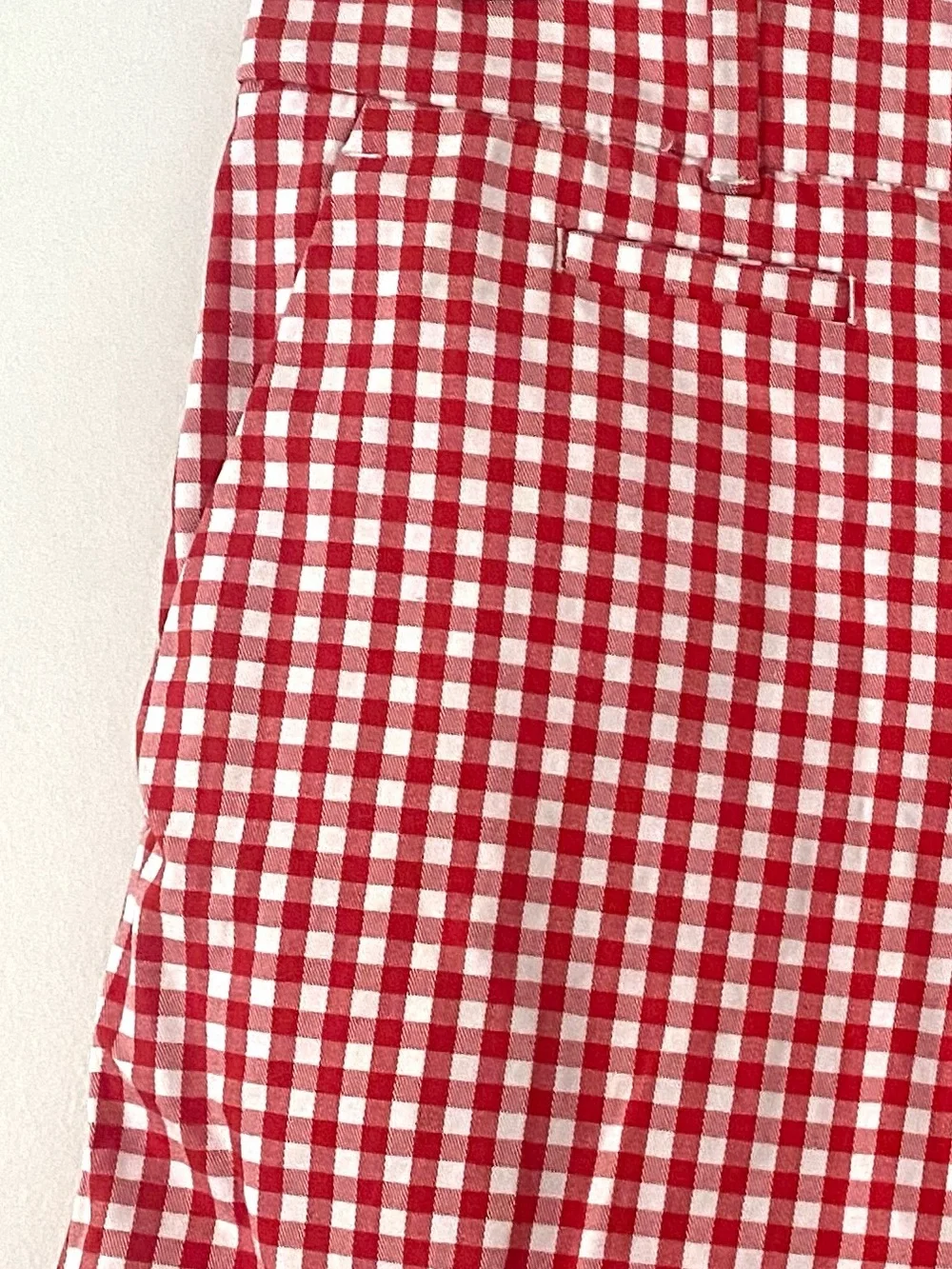 Ann Taylor Red and White Gingham Bermuda Shorts Sz4 / 6” Inseam Preppy Summer